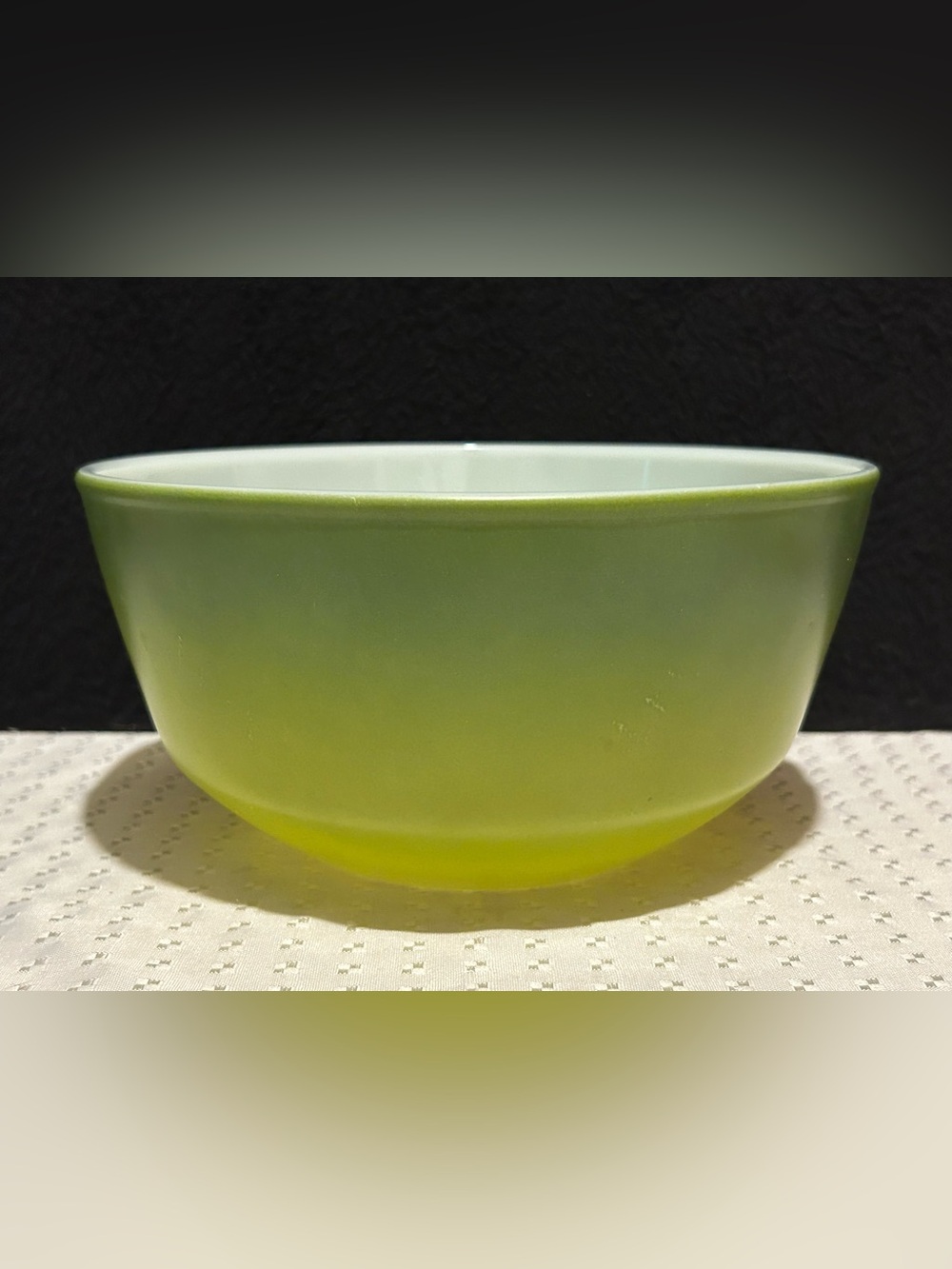 Vintage Anchor Hocking Fire King Avocado Swirl Mixing Bowl Retro Kitchenware